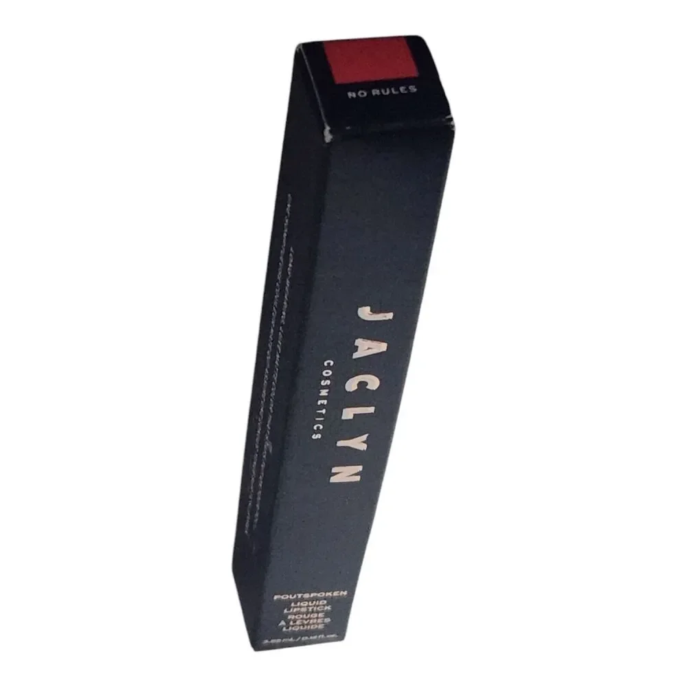Jaclyn Cosmetics Poutspoken Liquid Lipstick No Rules‎ Matte Red 3.5ml NIB